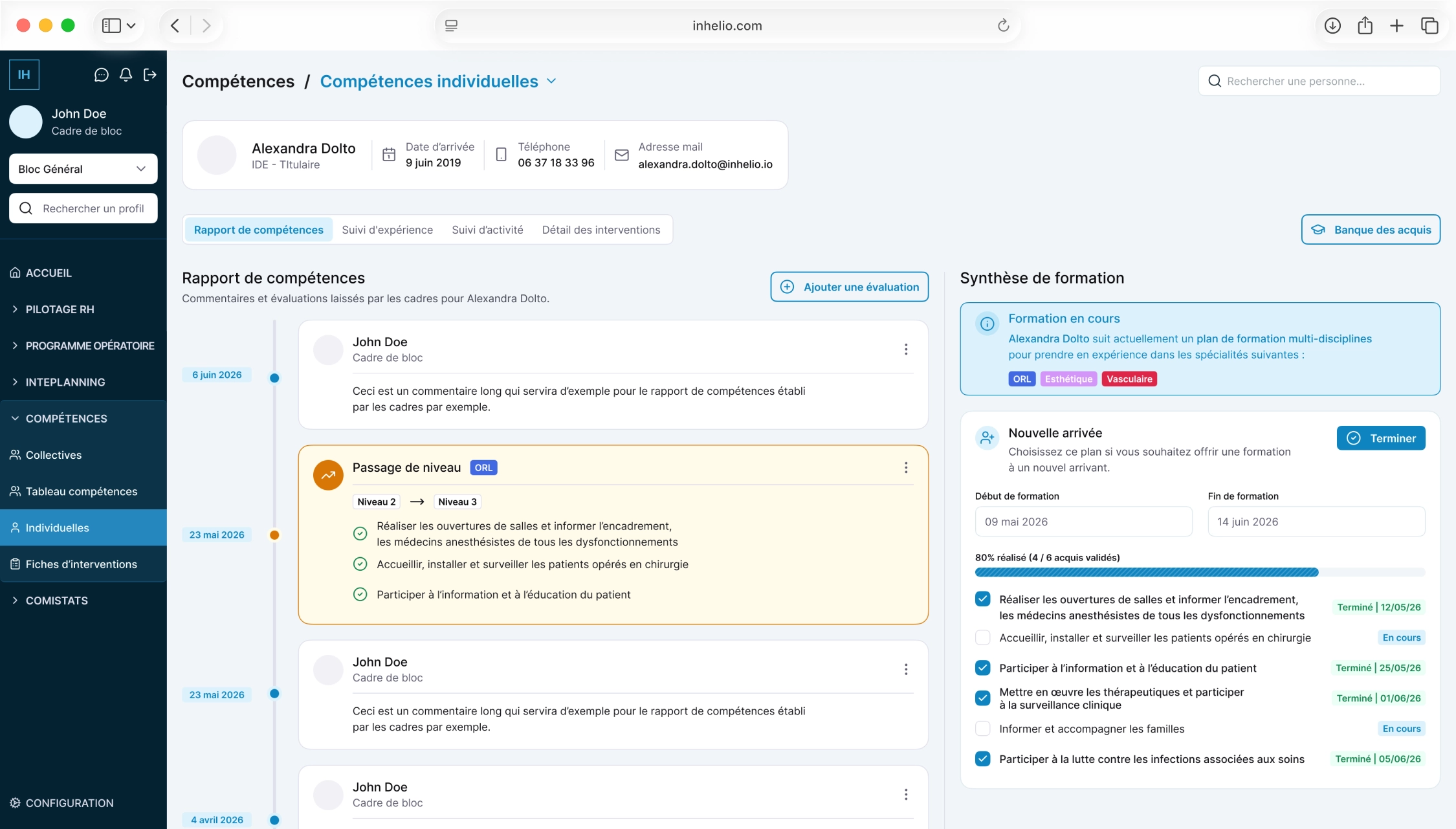 Compétences individuelles