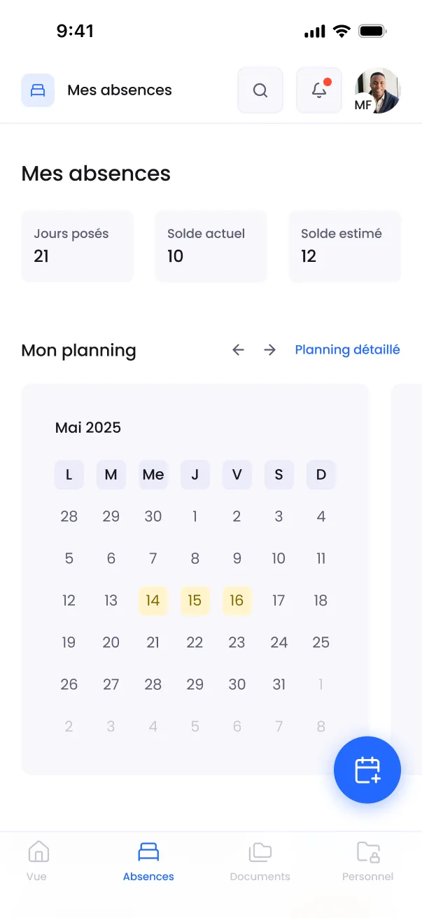 ORA mobile - Mes absences